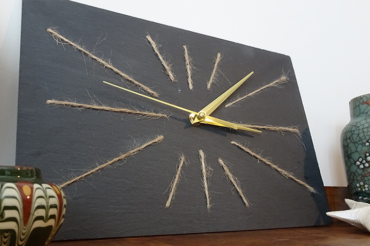 Slate and Twine Clock